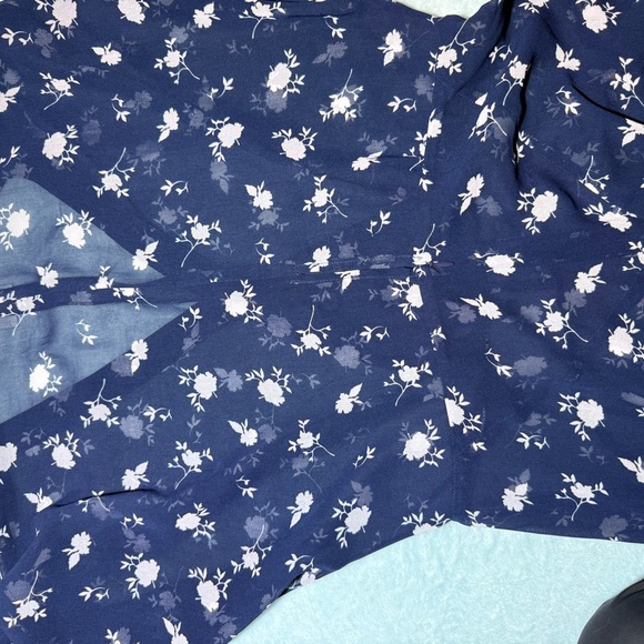 Cabi women’s Pemberley Dream in Midnight Navy Floral Sheer Outer dress sz 4 - Picture 8 of 10